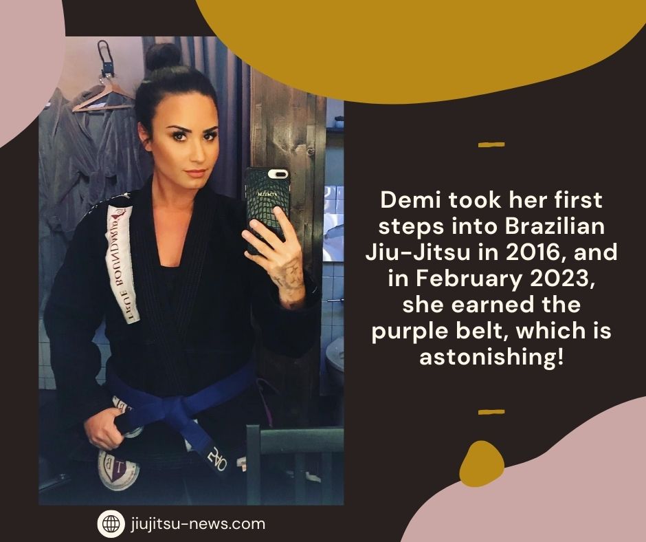 Demi Lovato BJJ Purple Belt Milestone