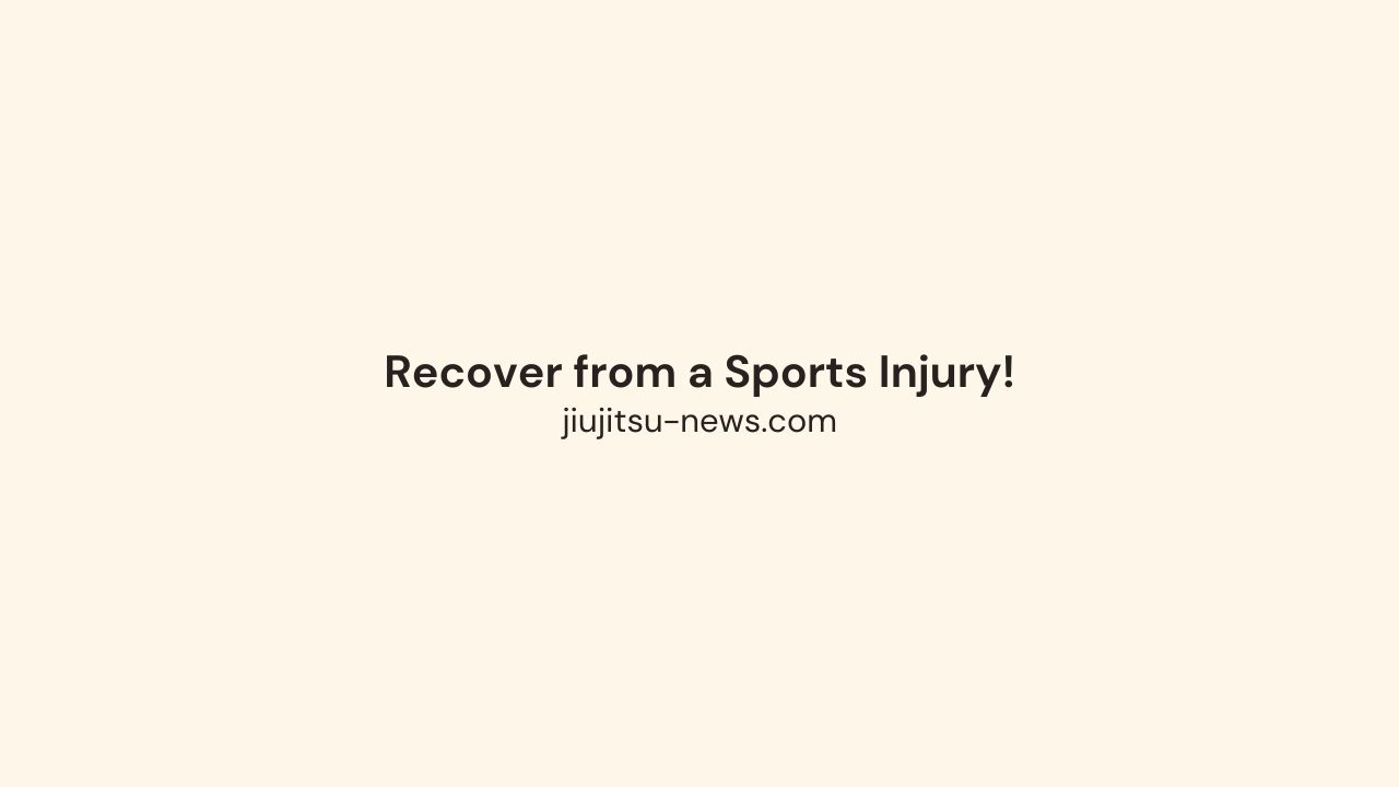 Jiu Jitsu Helped Me Recover from a Sports Injury
